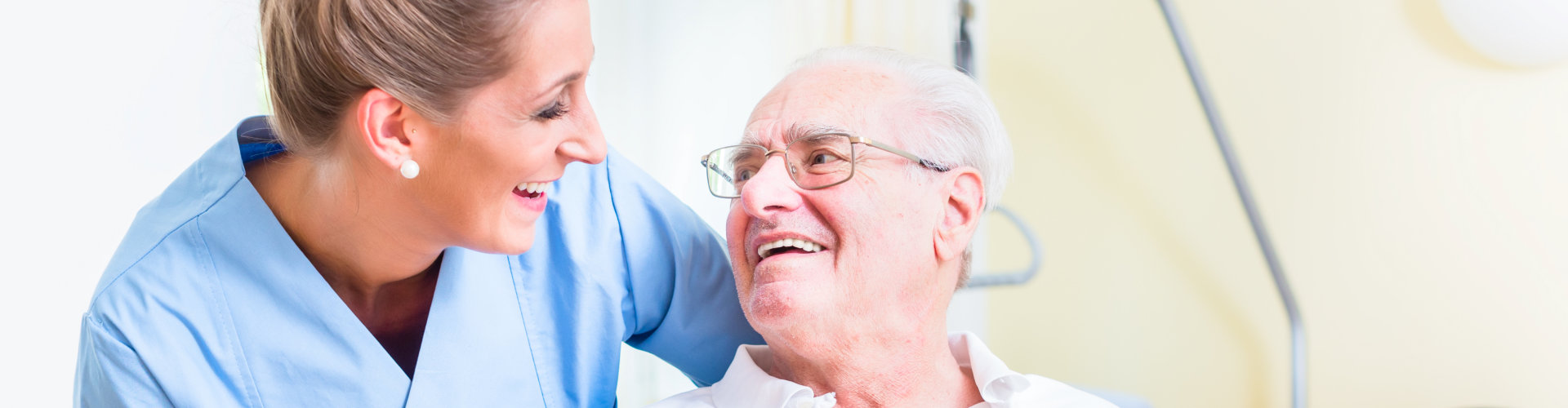 old woman and caregiver